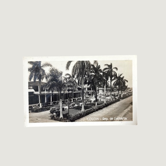 Other - Vintage 1945 Colon Panama RPPC Real Photo Postcard Ancon Canal Zone Postmark